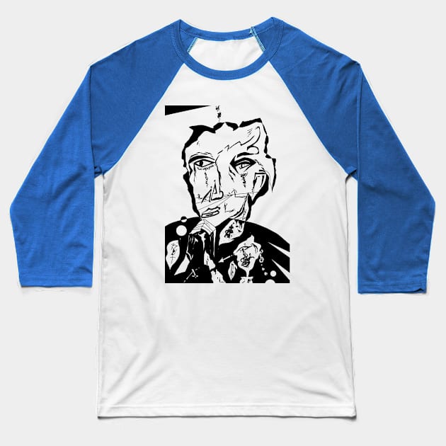 The thinker Baseball T-Shirt by FranciscoCapelo